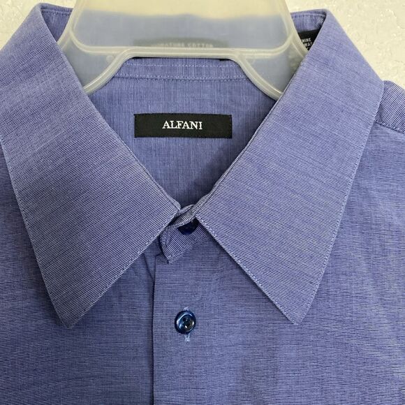 ALFANI Men’s Signature Cotton Long Sleeves Button Down Shirt Size L - Picture 3 of 6